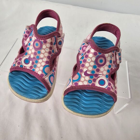 Nike Lil' Sunray Adjust II Protect Toddler 5C Pink Polka Dot 313057 161 - Picture 1 of 16